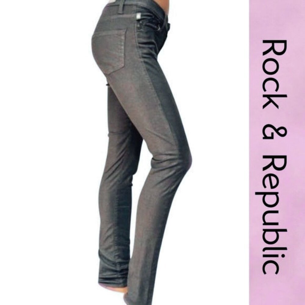 Rock & Republic Grey Gray Berlin Jeans SZ 8